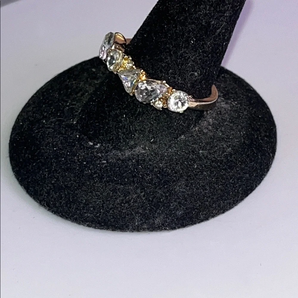 J. Crew Multi Rhinestone ring Size 8 - Picture 5 of 9